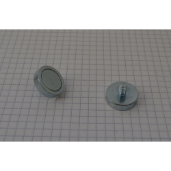 Uchwyt magnetyczny C-20L  5mm z magnesem neodymowym 12 mm Ocynk [M5/ N 38]