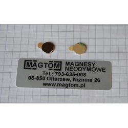 Magnes neodymowy z klejem MWK 8x1 [N38]