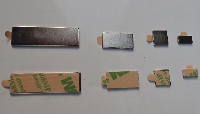Magnesy neodymowe płytkowe z klejem 3M