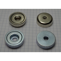 Uchwyty magnetyczne neodymowe z otworem pod płaski łeb śruby typ B Uchwyty magnetyczne neodymowe z otworem pod płaski łeb śruby typ B
