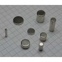 Magnesy neodymowe walcowe  małe  Ø 2-10 mm