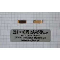 Magnes neodymowy z klejem MPŁK 10x5x1 N lub S  [N38]