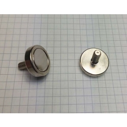 Uchwyt magnetyczny C20L 5mm z magnesem neodymowym Nikiel18mm [M5/ N38]