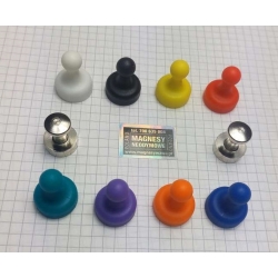 Pionek magnetyczny do tablicy UMT 19x25 z plastikową rączką czarny