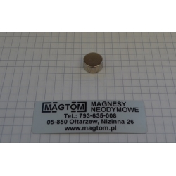 Magnes neodymowy MW 12x6 [N38]