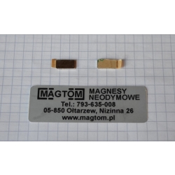 Magnes neodymowy z klejem MPŁK 10x5x1 N lub S  [N38]