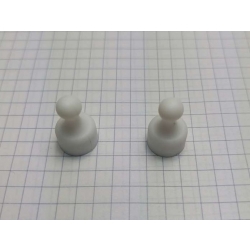Pionek do tablic UMT 12x20 magnes z plastikową rączką biały