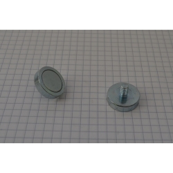 Uchwyt magnetyczny C20L  5mm z magnesem neodymowym 12 mm Ocynk [M5/ N 38]