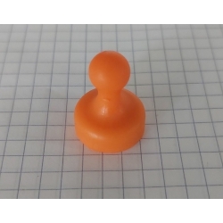 Magnes do tablicy UMT 19x25 z plastikową rączką POMARAŃCZOWY pionek