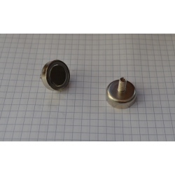 Uchwyt magnetyczny C20 7mm z magnesem neodymowym NIKIEL 17mm  [M5/ N 38]