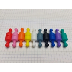Pionek do tablic UMT 12x20 magnes z plastikową rączką żółty