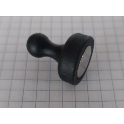 Pionek magnetyczny do tablicy UMT 19x25 z plastikową rączką czarny