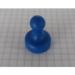 Magnes do tablicy UMT 19x25 z plastikową rączką NIEBIESKI pionek