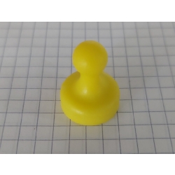 Magnes do tablicy UMT 19x25 z plastikową rączką żółty pionek
