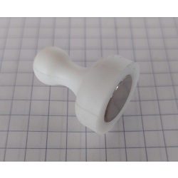 Pionek magnetyczny do tablicy UMT 19x25 z plastikową rączką biały
