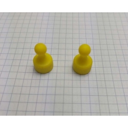 Pionek do tablic UMT 12x20 magnes z plastikową rączką żółty