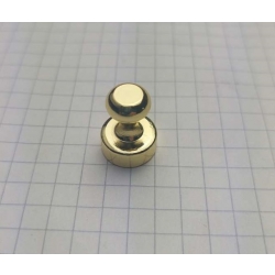 Uchwyty magnesy do tablic w kształcie pionka metalowe UM 12x16 złoty Au