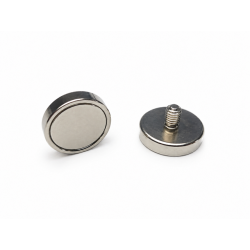 Uchwyt magnetyczny C20L 5mm z magnesem neodymowym 12 mm Nikiel [M5/ N 38]