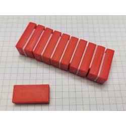 Magnes neodymowy MPŁP 25x12.5x6 [N38] CZERWONY