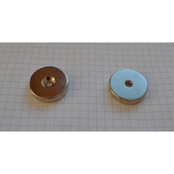 Magnes neodymowy okrągły pod wkręt MP 25-7,5/4,5x5 [N35 EH]