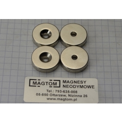 Magnes neodymowy okrągły pod wkręt MP 20-9/4,5x5 [N38]