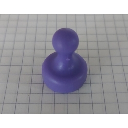 Magnes do tablicy UMT 19x25 z plastikową rączką FIOLETOWY pionek